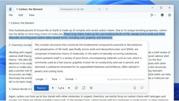 AI Text Editing has Even Been Added to Microsoft Notepad